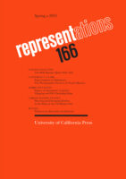 Cover of "Representations" issue 166
