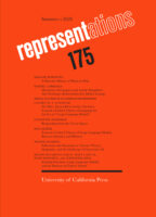Cover of Representations issue 175.1